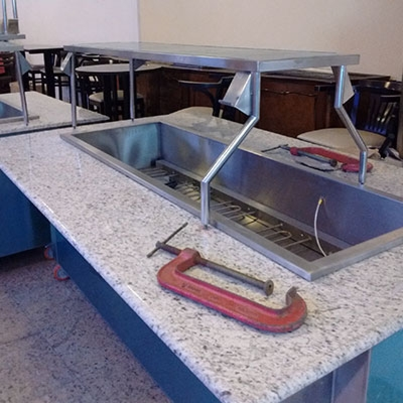 Orçamento de Bancada de Aço Inox Self Service Vila Pompeia - Bancada de Aço Inox para Restaurante Self Service